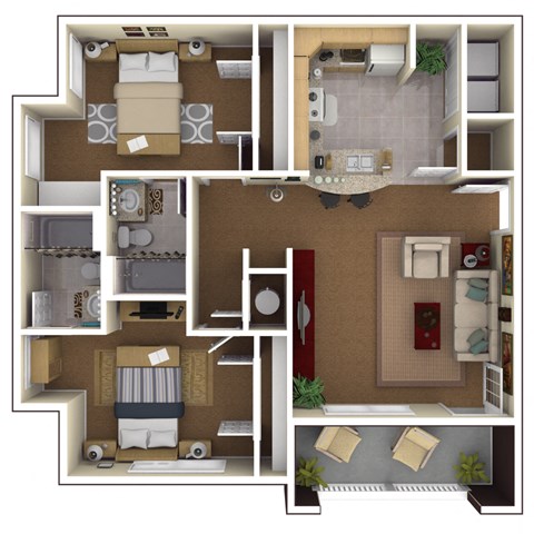 a floor plan of a 1 bedroom apartment at the crossings at white marsh apartments in white marsh